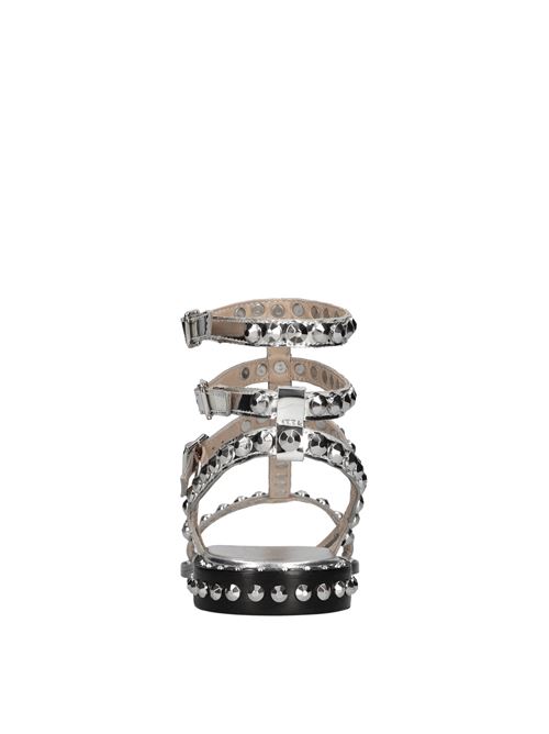 Flat in vernice ASH | PLAY MIRROR LEATHERARGENTO